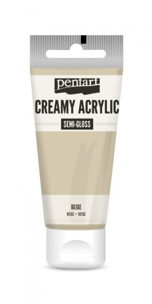 Vopsea acrilica cremoasa semilucioasa Pentart 60 ml - Bej