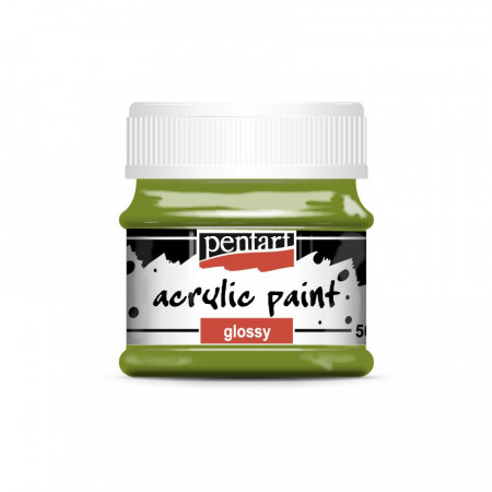 Vopsea acrilica lucioasa Pentart 50 ml - Masline verzi