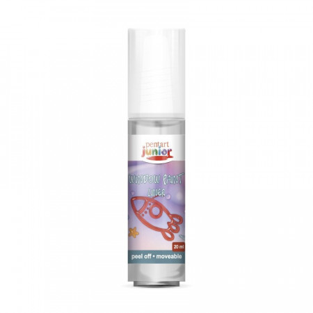 Vopsea de sticla exfoliabila Pentart junior 20 ml - Argintiu - contur