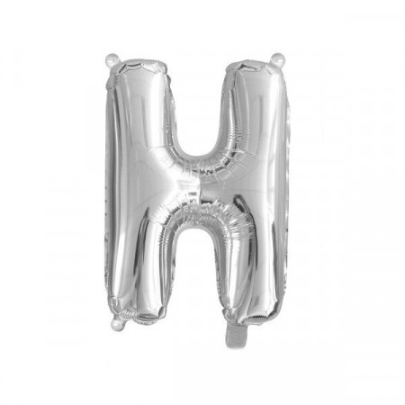 Baloane folie 16" (41cm) argintiu litera H