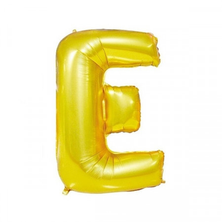 Baloane folie 16" (41cm) auriu litera E