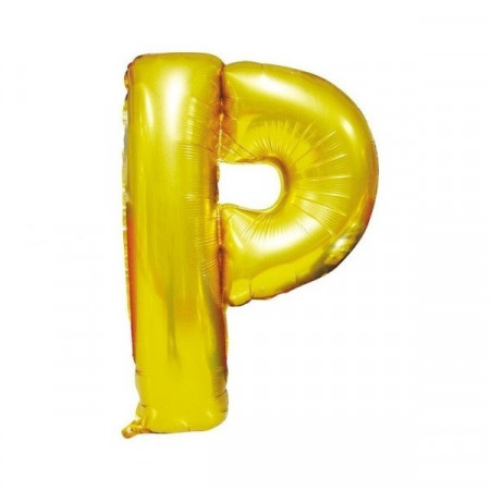 Baloane folie 16" (41cm) auriu litera P