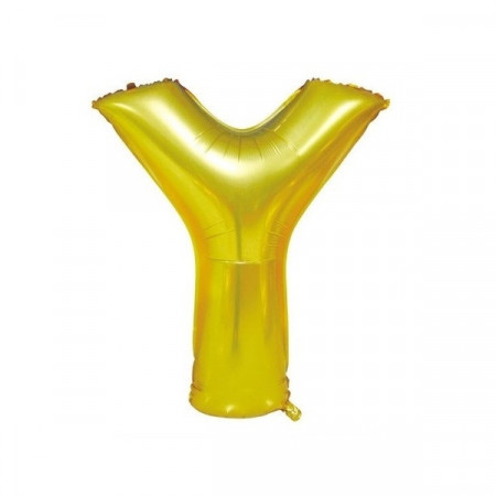Baloane folie 16" (41cm) auriu litera Y