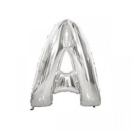 Baloane folie 32" (67cm) argintiu litera A