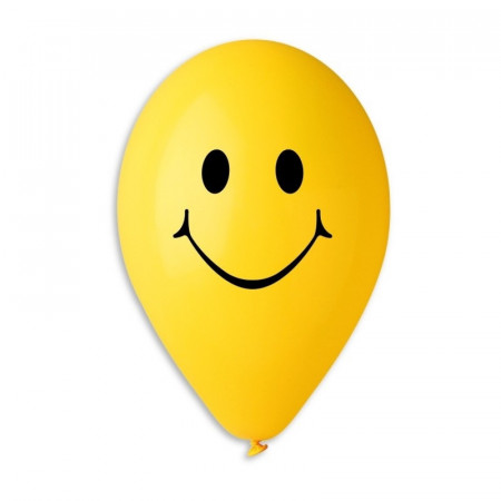 Baloane Gemar - 30 cm, Smiley galben, set 100 buc.