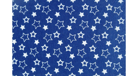 Coala fetru, pasla A4 imprimat cu model 1.5 mm - stele albe pe fond albastru