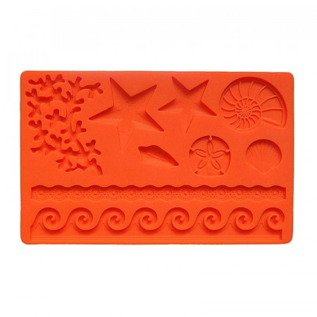 Forma de turnat din silicon DIY - 9 forme de mare, 19.5 x 12 x 1 cm