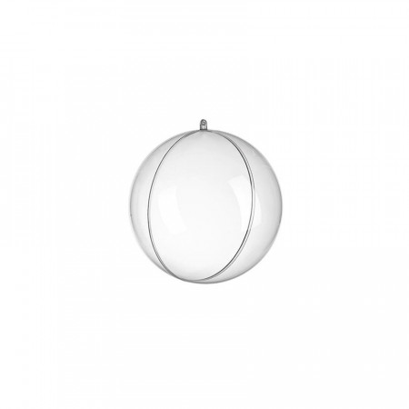 Glob transparent din plastic cu separator, 8 cm