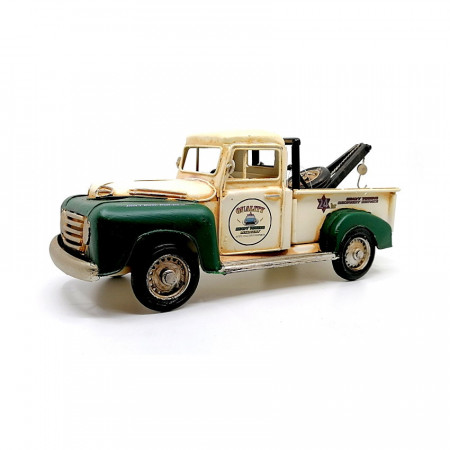 Macheta camioneta retro, metal, 34 x 12 x 13 cm