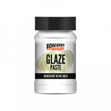 Pasta glazura pe baza de apa Pentart 100 ml - Masline-auriu irizat