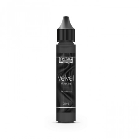 Praf efect catifea Pentart 30ml - negru
