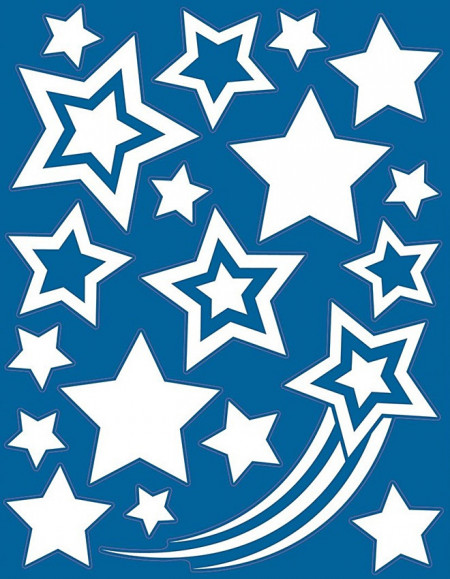 Sticker pentru geam de iarna - stele cazatoare, 29 x 41 cm