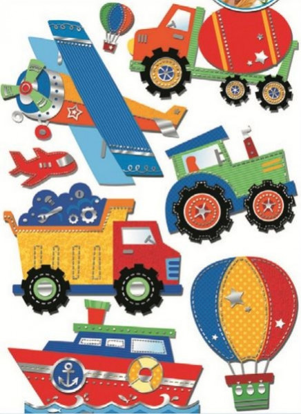 Sticker perete 3D carton-vehicule