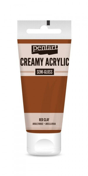 Vopsea acrilica cremoasa semilucioasa Pentart 60 ml - Argila rosie