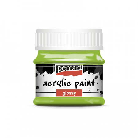 Vopsea acrilica lucioasa Pentart 50 ml - Mere verzi