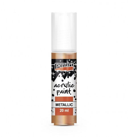 Vopsea acrilica metalizata Pentart 20ml - Cupru antic metalizat