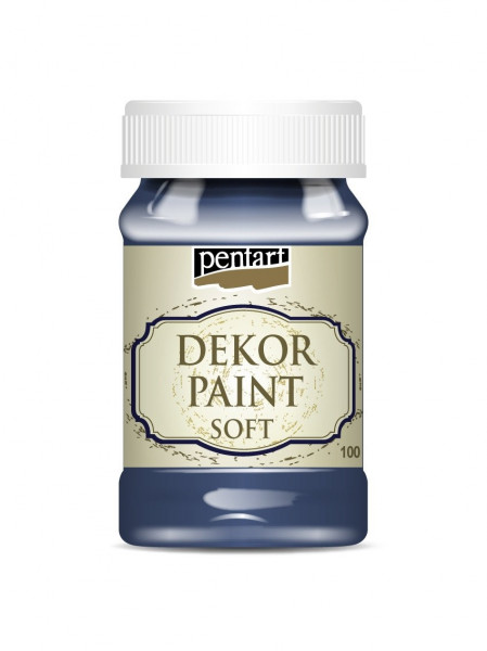 Vopsea decorativa soft Pentart 100ml - Albastru denim