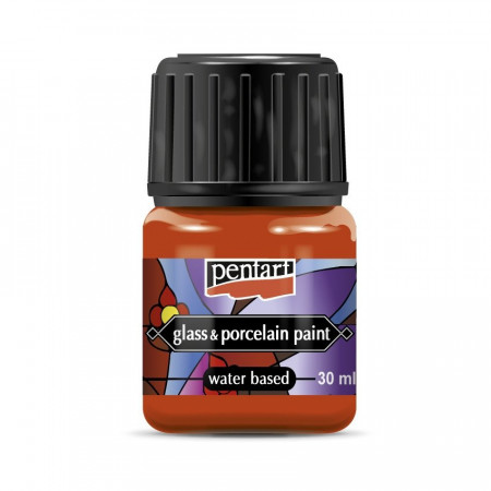 Vopsea pentru sticla si portelan Pentart 30 ml - Portocaliu