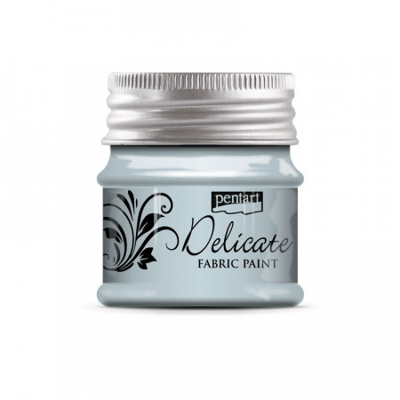 Vopsea pentru textile Pentart 50ml - culori Delicate - Argintiu albastru