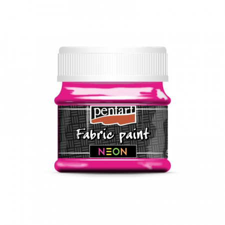 Vopsea pentru textile Pentart 50ml - culori Neon - Roz NEON