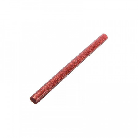 Bagheta silicon pentru pistol lipit mic - rosu sclipici, 7 x 200 mm