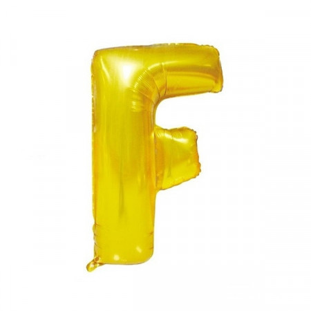 Baloane folie 16" (41cm) auriu litera F
