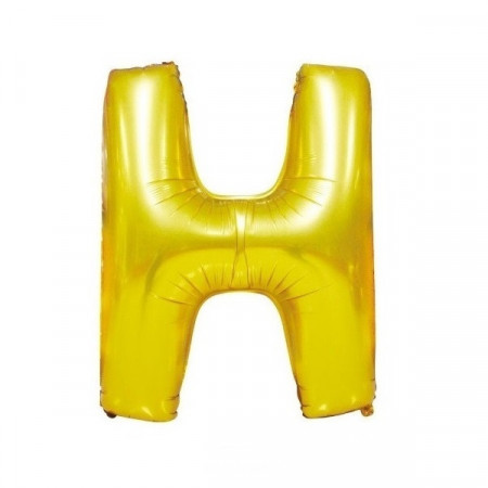 Baloane folie 32" (67cm) auriu litera H