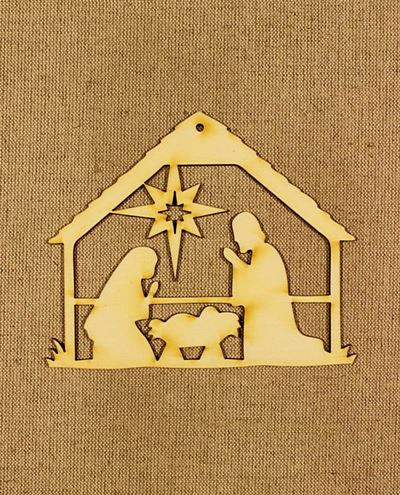 Figurine din lemn - Iesle de Betleem mare 14x10cm