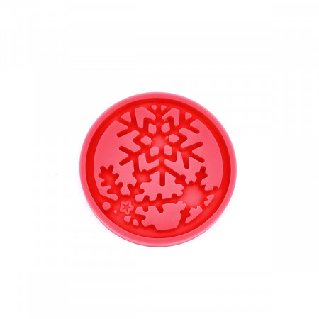 Forma de turnat / modelat din silicon DIY - fulg de zapada, 8 cm
