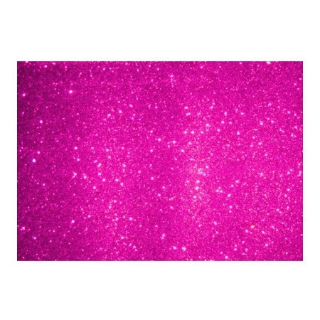 Hartie gumata A4 autoadeziva cu sclipici, 2mm grosime - Ciclamen
