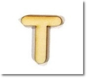 Litera din lemn - litera T (pret/buc)