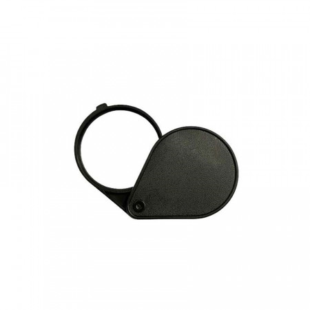 Lupa pliabila mica tip breloc - negru, 3 cm, marire 10x