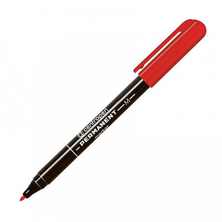 Marker permanent Centropen - rosu, varf 1 mm