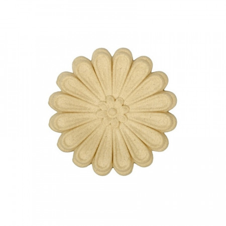 Ornament din lemn termoplastic - floare in cerc, 7 cm
