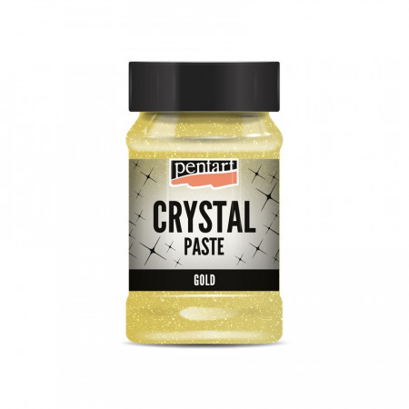 Pasta cristale pe baza de apa Pentart 100 ml - Auriu