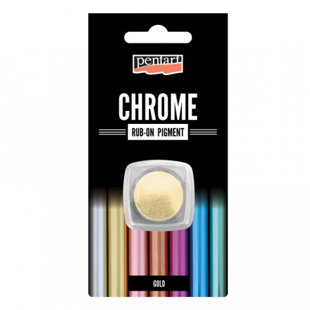 Pigment rub-on Pentart - efect cromat, 0.5 g - Auriu