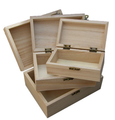 Set 3 cutii din lemn 17.5 x 12.5 x 8 cm