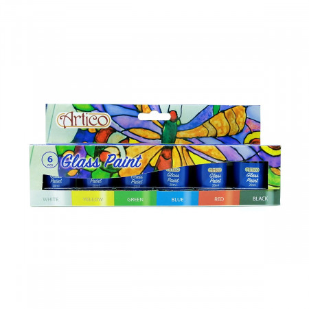 Set 6 x 20 ml vopsele de sticla Artico