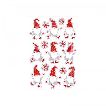 Set autolante reliefate cu spiridusi din spuma EVA cu sclipici, 10.5 x 19 cm