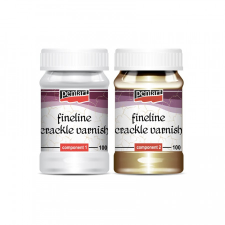 Set lac de crapare FIN cu 2 componente Pentart, 2 x 100 ml