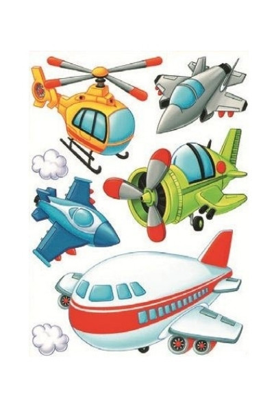 Sticker perete cu scop decorativ-avioane si elicopter