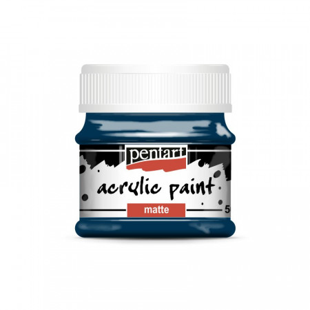 Vopsea acrilica mata Pentart 50 ml - Albastru indigo