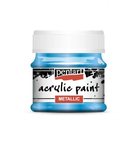 Vopsea acrilica metalizata Pentart 50 ml - Albastru