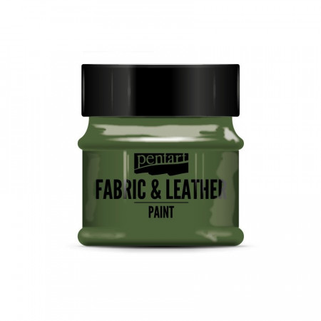 Vopsea pentru piele si textile Pentart 50 ml - culori cu sclipici - Verde
