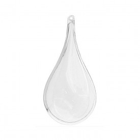 Forma picatura transparenta din plastic, 10 cm