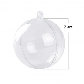 Glob transparent din plastic - 7 cm