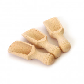 Set 3 lingurite de lemn - cupa alungita, 10.5 x 2.2 cm