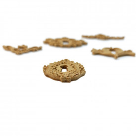 Set 5 ornamente din lemn termoplastic - gauri chei