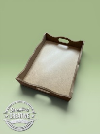 Tava A4 mdf ondulata cu maner oval