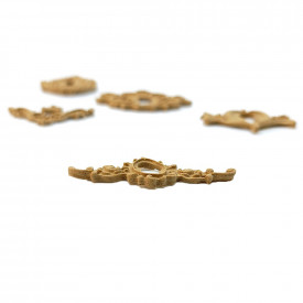 Set 5 ornamente din lemn termoplastic - gauri chei